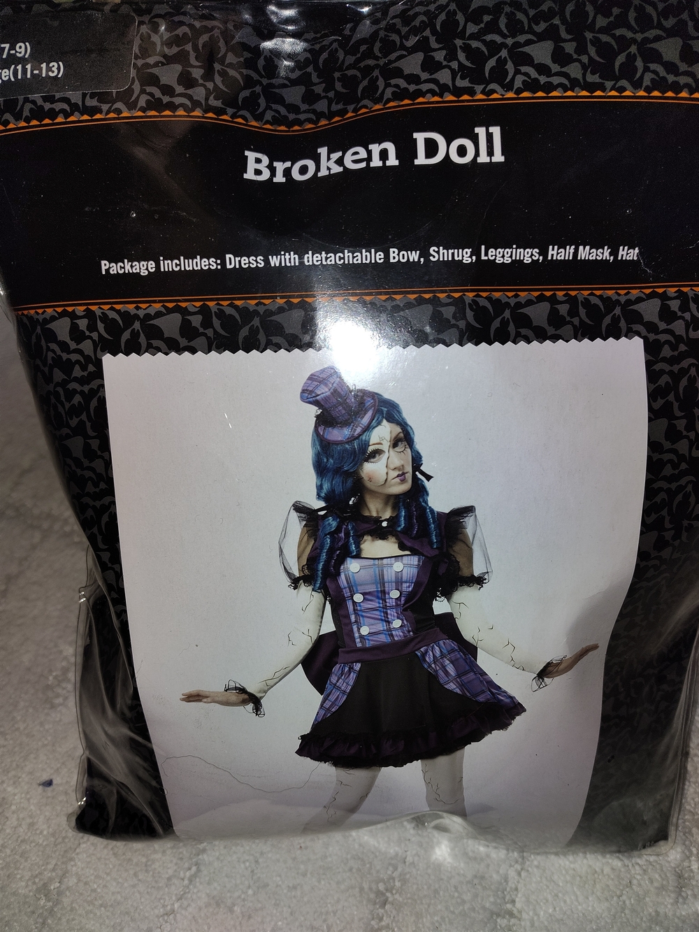 Purple Plaid Girls' Halloween Costume